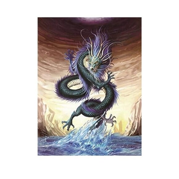 Framed 3D Lenticular Picture Wall Decor for Home Asian Dragons - Picture 4 of 6